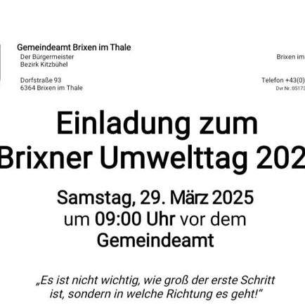 ABGESAGT - Brixner Umwelttag 2025