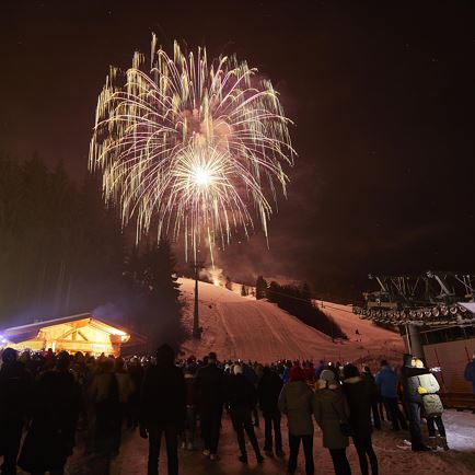 New Year's Eve on the mountain in Hopfgarten