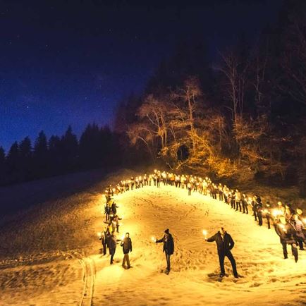 Fire and Ice - Torchlight hike in Itter
