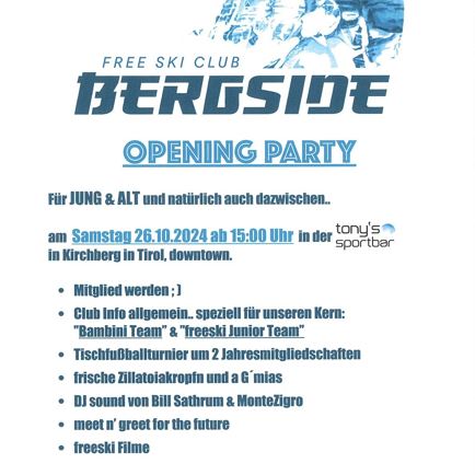 Opening Party Free Ski Club Bergside