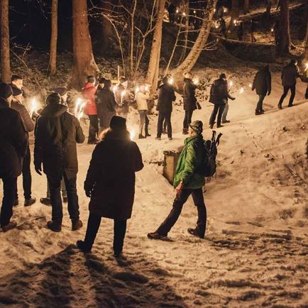 Torchlight walk in Kirchbichl