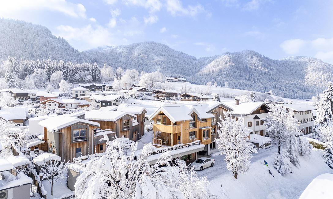 Winteransicht Alpegg Chalets.