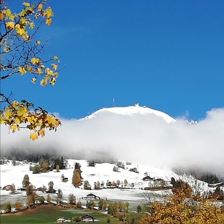 erster Schnee im Herbst