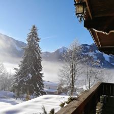 gemütlicher Platz am Balkon - Winter