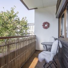 Balkon Gartenblick vom Schlafzimmer 