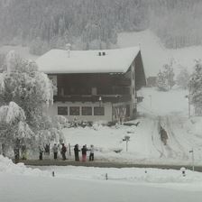 Ski Bus Stop outside Maya