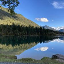 Wunderbarer Blick auf den See