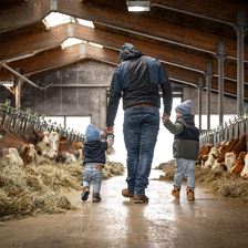 Familie Danzl im Stall Jagglinghof