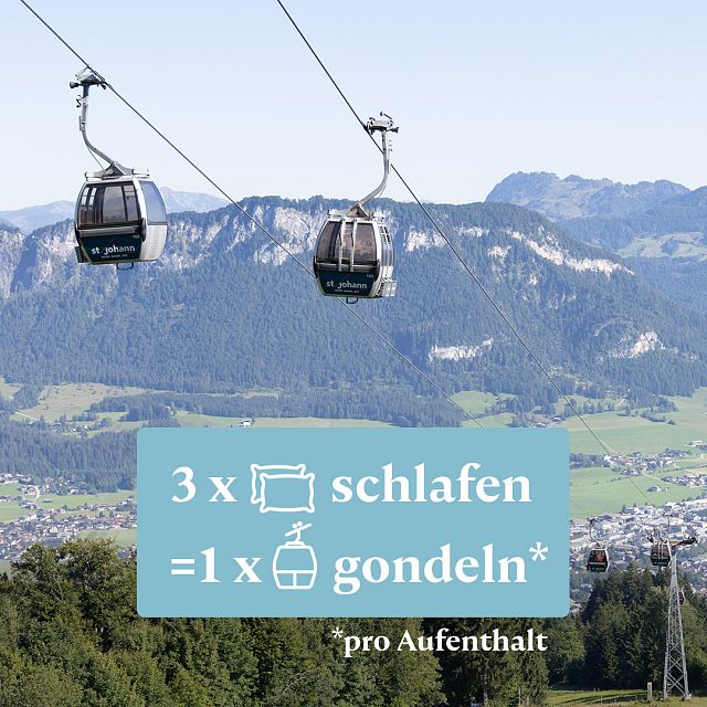 3x schlafen = 1x gondeln